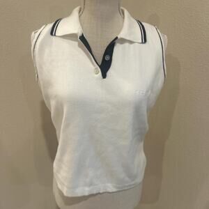 Porsche cotton sleeveless polo. Size medium